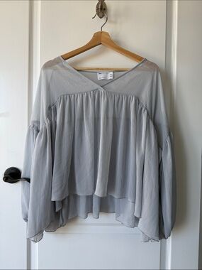 ASOS Light Blue Sheer Blouse